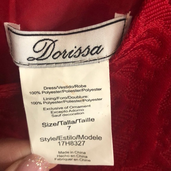 ❤️Girls Size 7 Red Dress - Picture 3 of 5